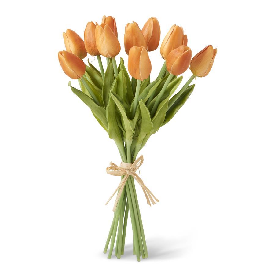 Real Touch Mini Tulip Bundle - 13", Orange