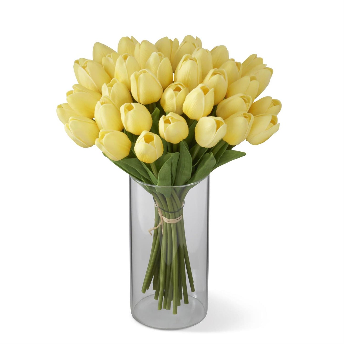 Real Touch Mini Tulip Bundle - 13", Light Yellow