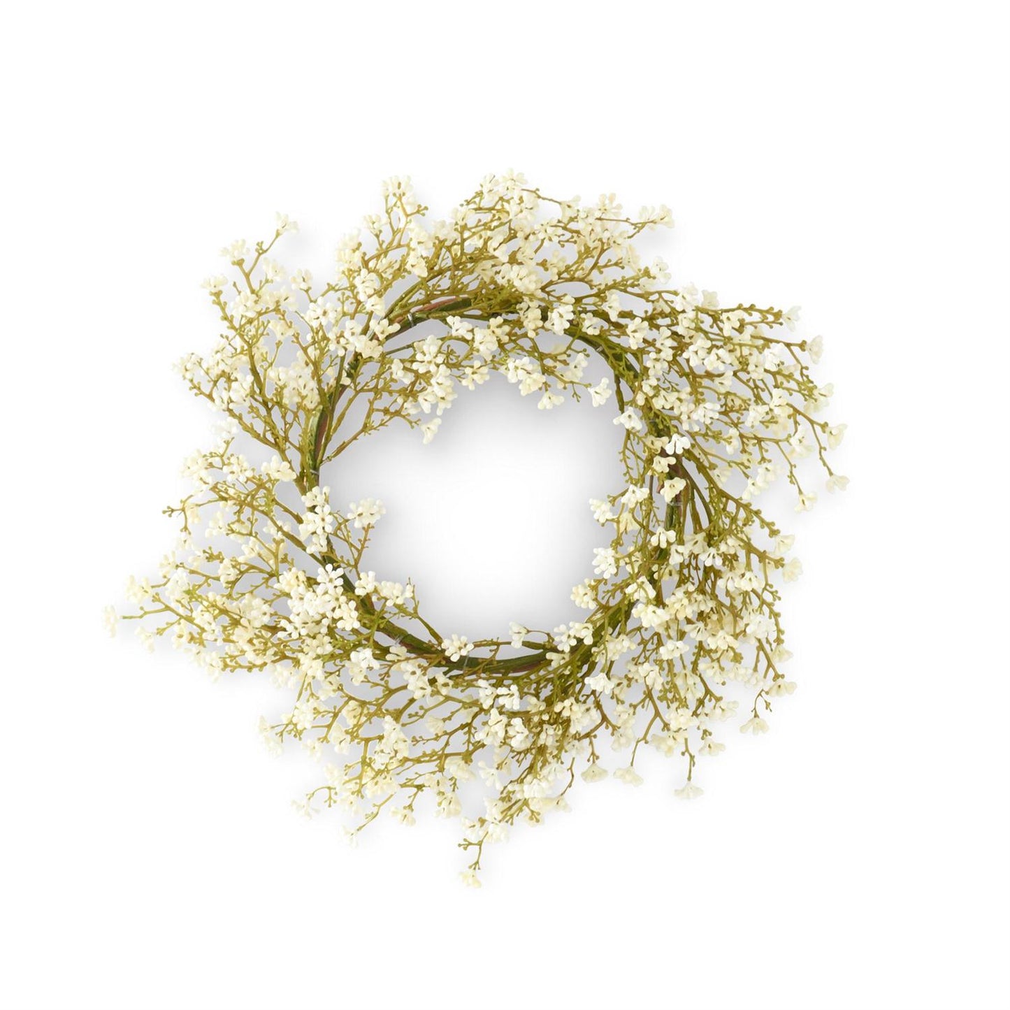 White Mini Berry Candle Ring - 14"