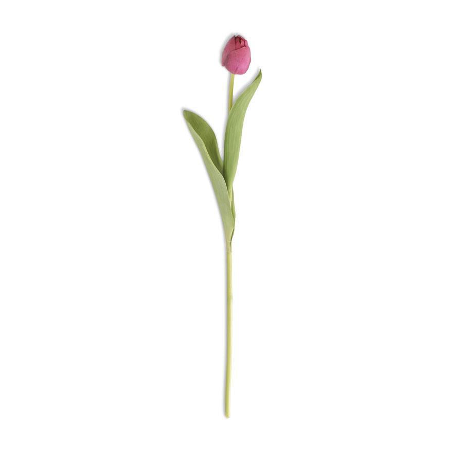 Real Touch Single Tulip Stem - Fuchsia, 26.75"
