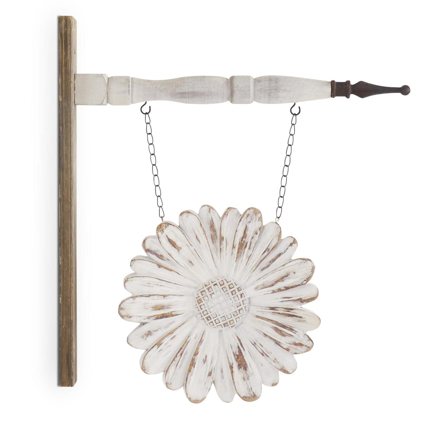 Whitewash Resin Daisy Replacement - 10"