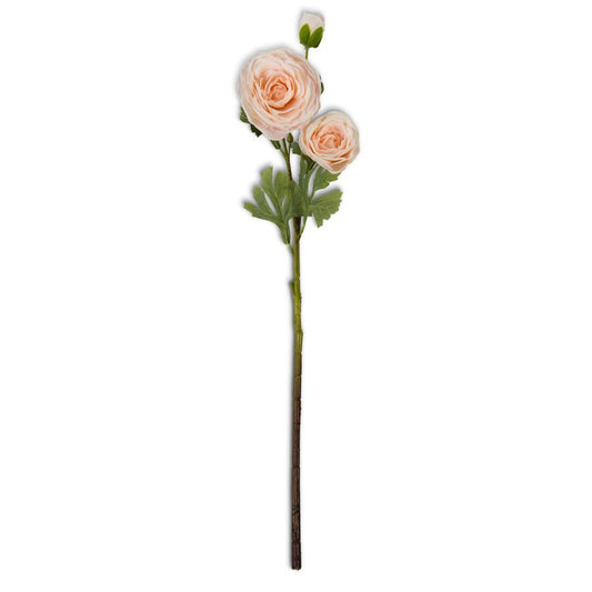 Real Touch Triple Bloom Ranunculus Stem - 25", Peach