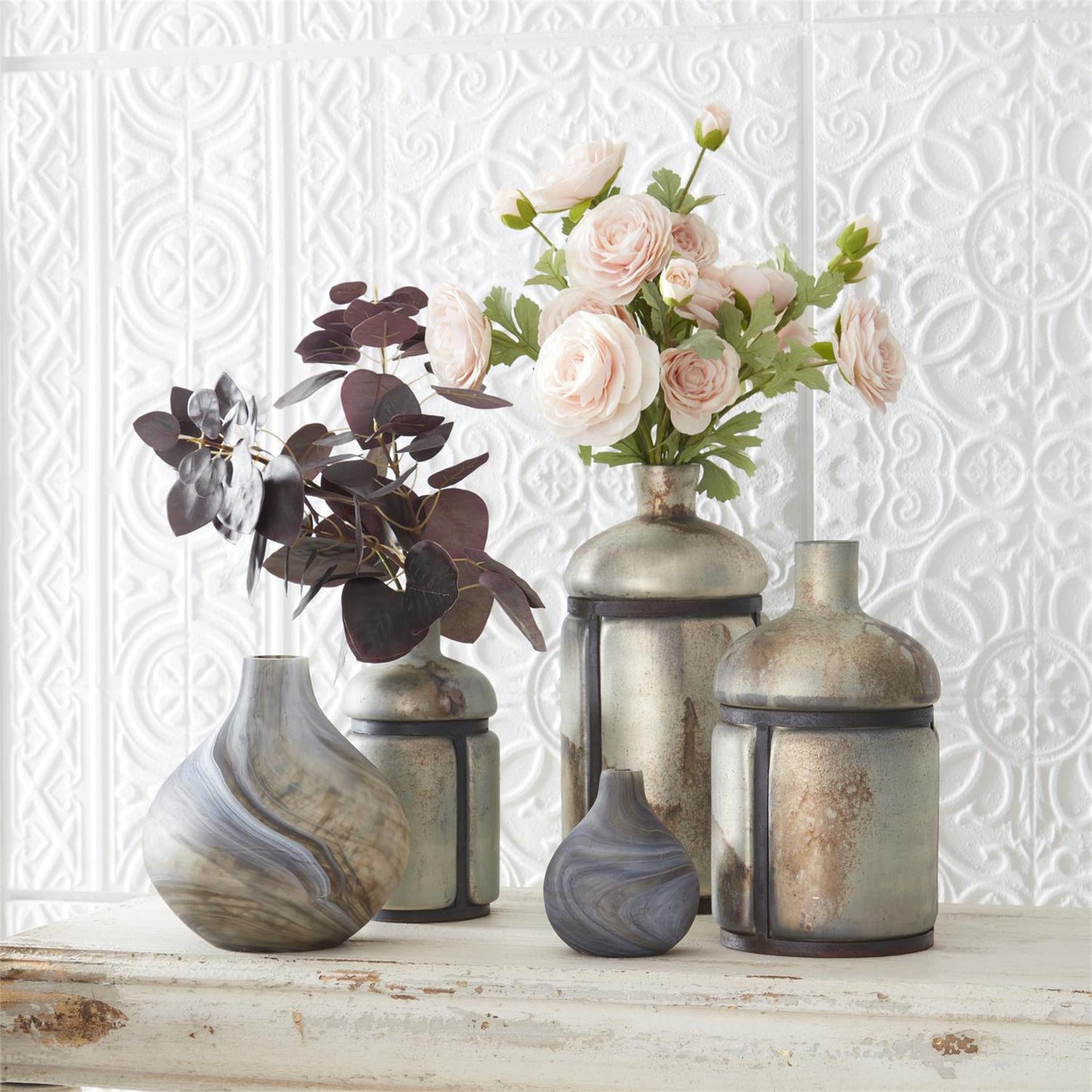 Real Touch Triple Bloom Ranunculus Stem - 25", Peach