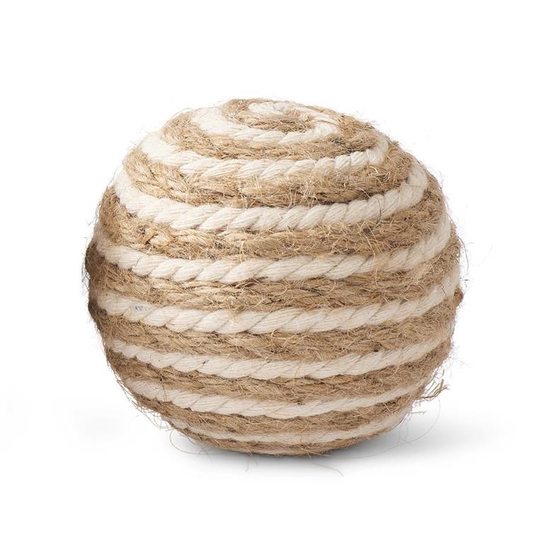 Tan & Cream Seagrass Ball - 3.75"