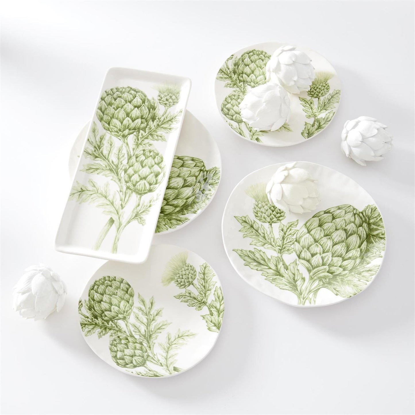 4" Glossy White Artichoke