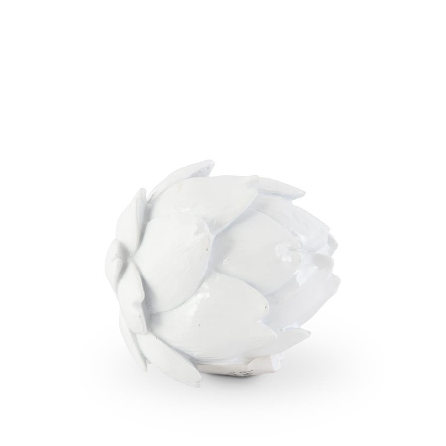 4" Glossy White Artichoke