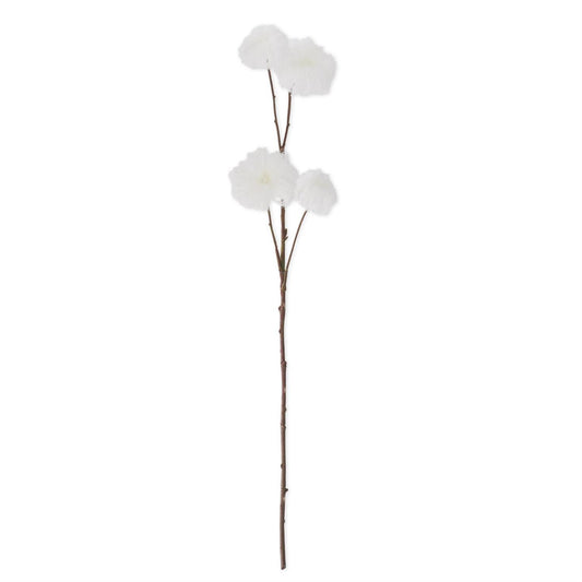 White Flocked Clematis Spray - 25"