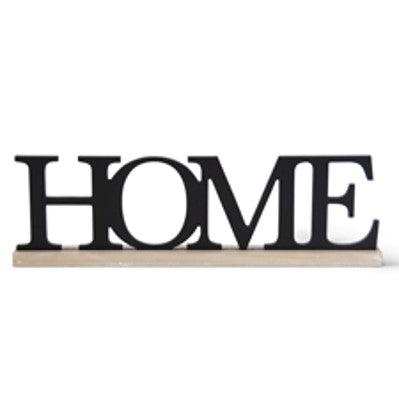 Matte Black HOME Cutout Tabletop Sign