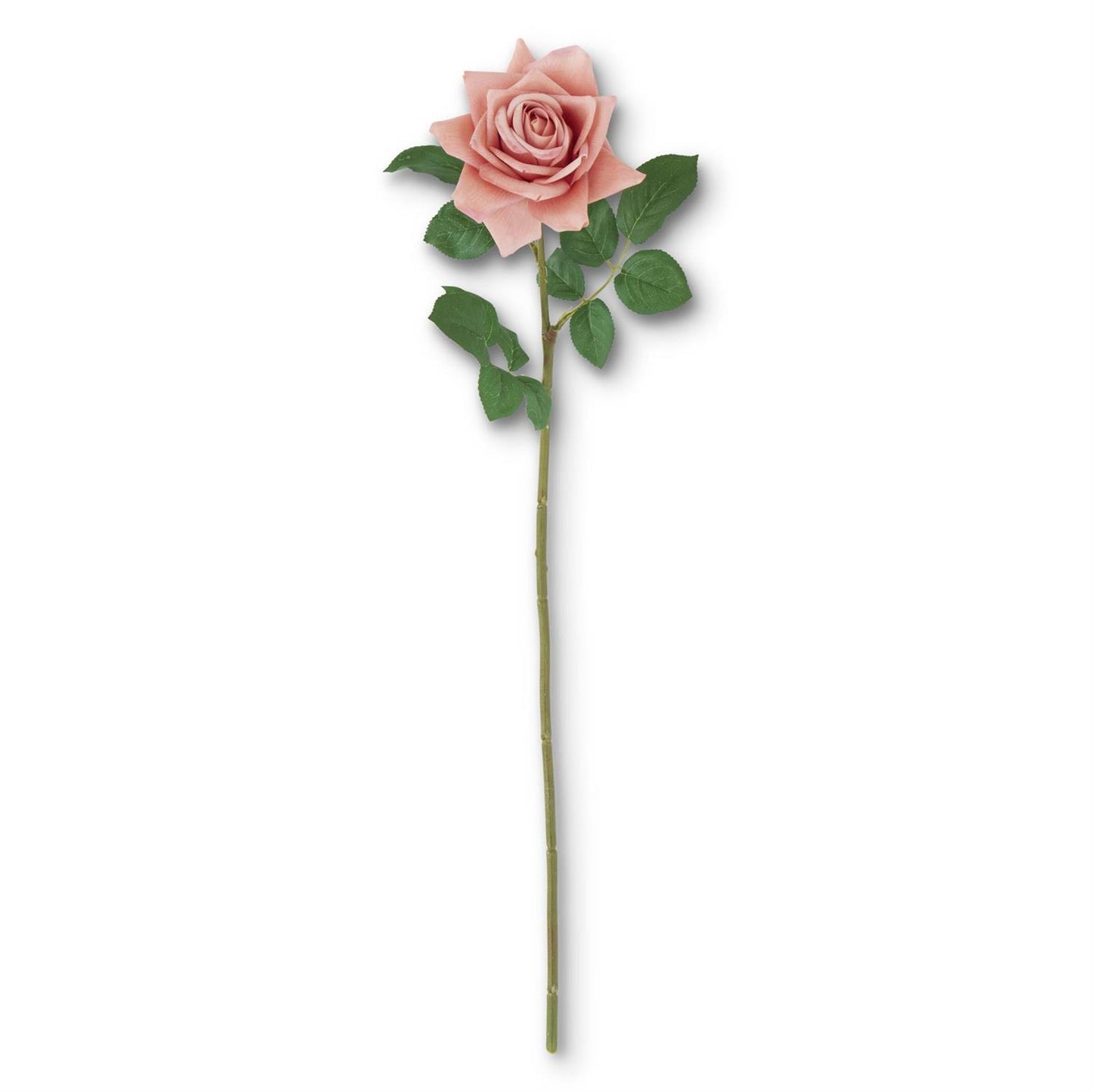 Real Touch Duchess Rose Stem - Coral, 25"