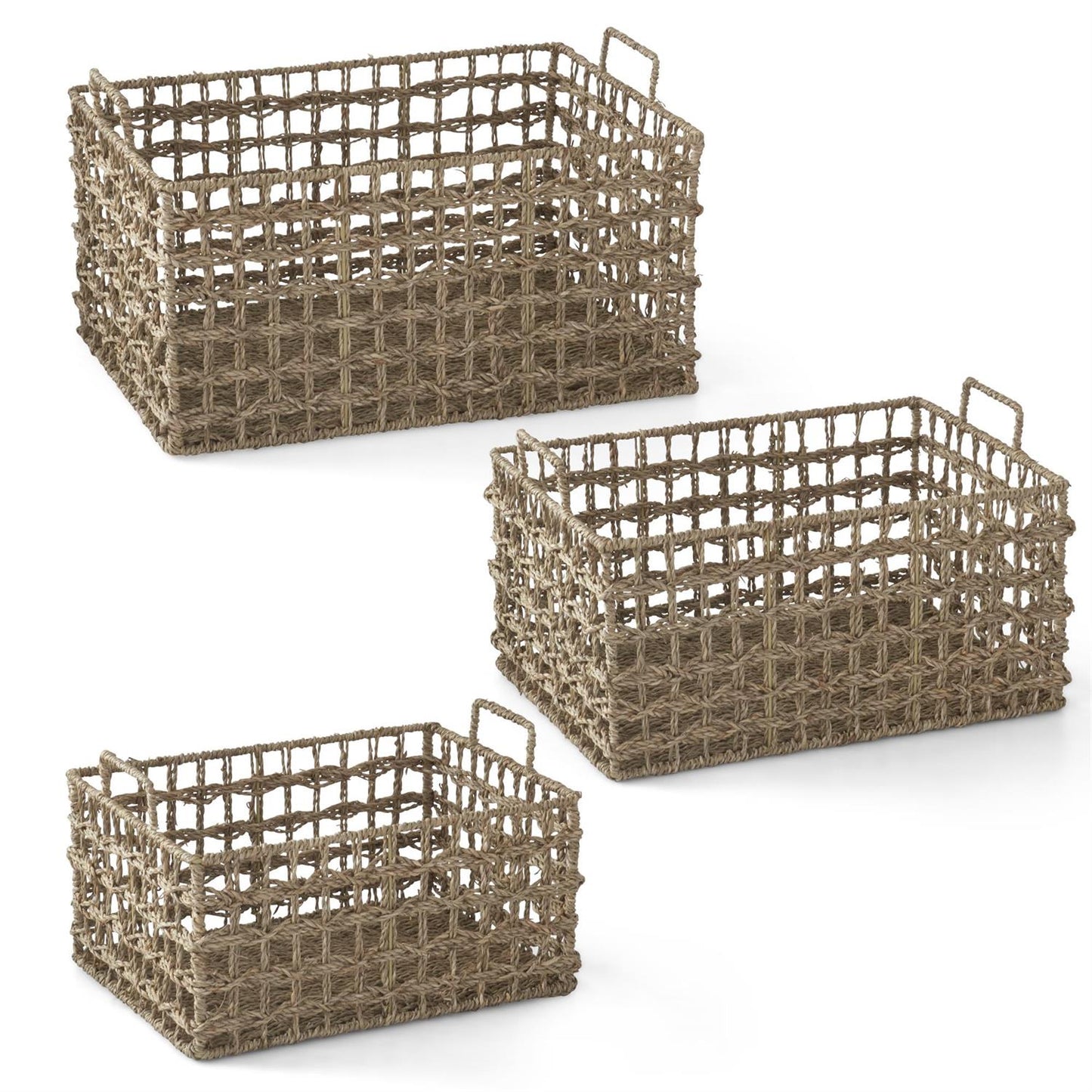Rectangular Woven Grass Basket - 7.75"
