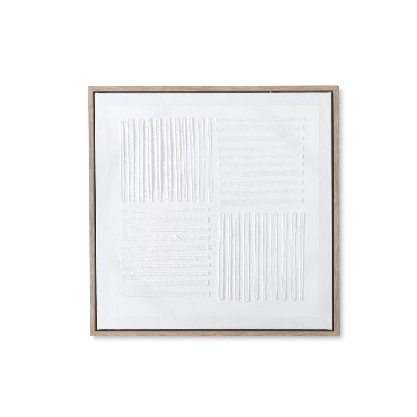 Wood Framed Handcrafted Abstract Plaster Wall Art - 23.75", 2 Assorted