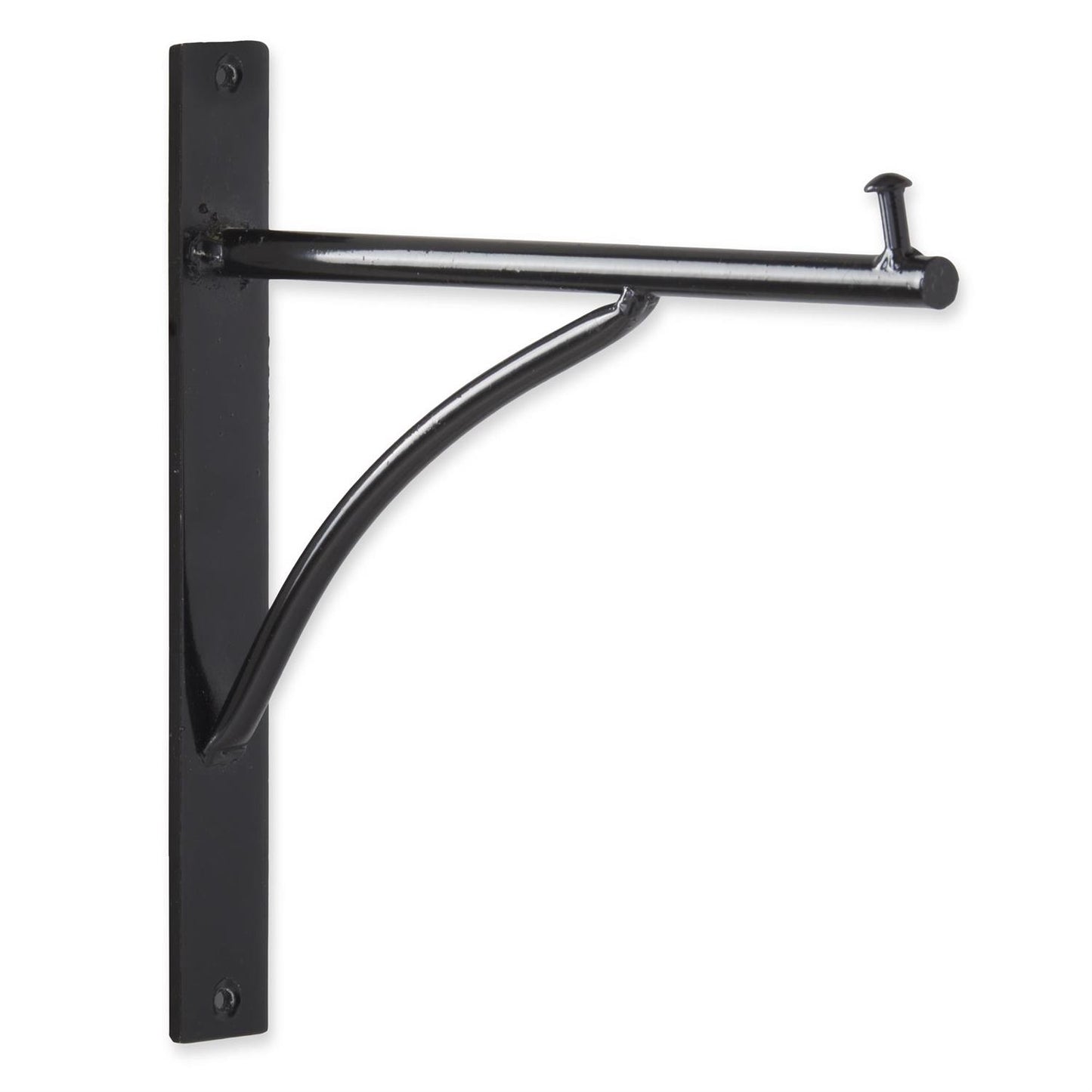 Modern Black Metal Wall Hanging Bracket - 8"