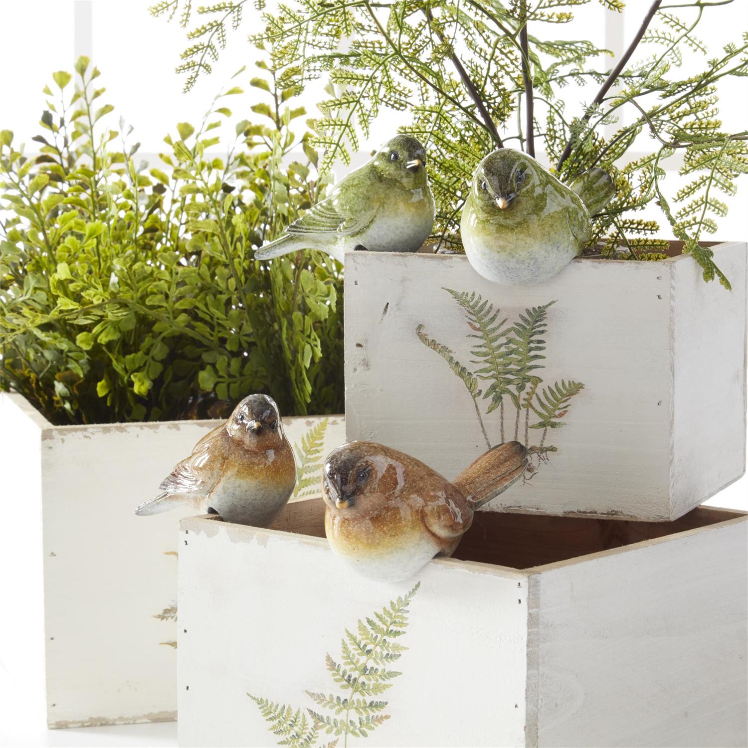 plant pot hangers animals Brown Bird Pot Hangers (2 Styles)