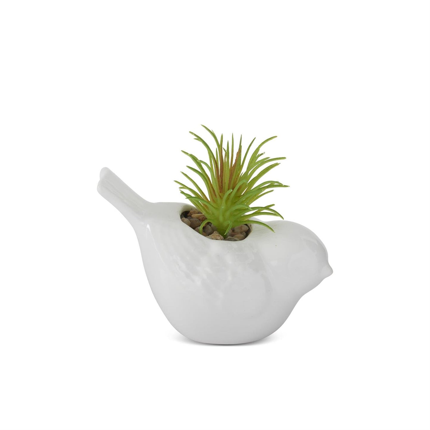 White Ceramic Birds with Succulents - 3", 3 Assorted Styles