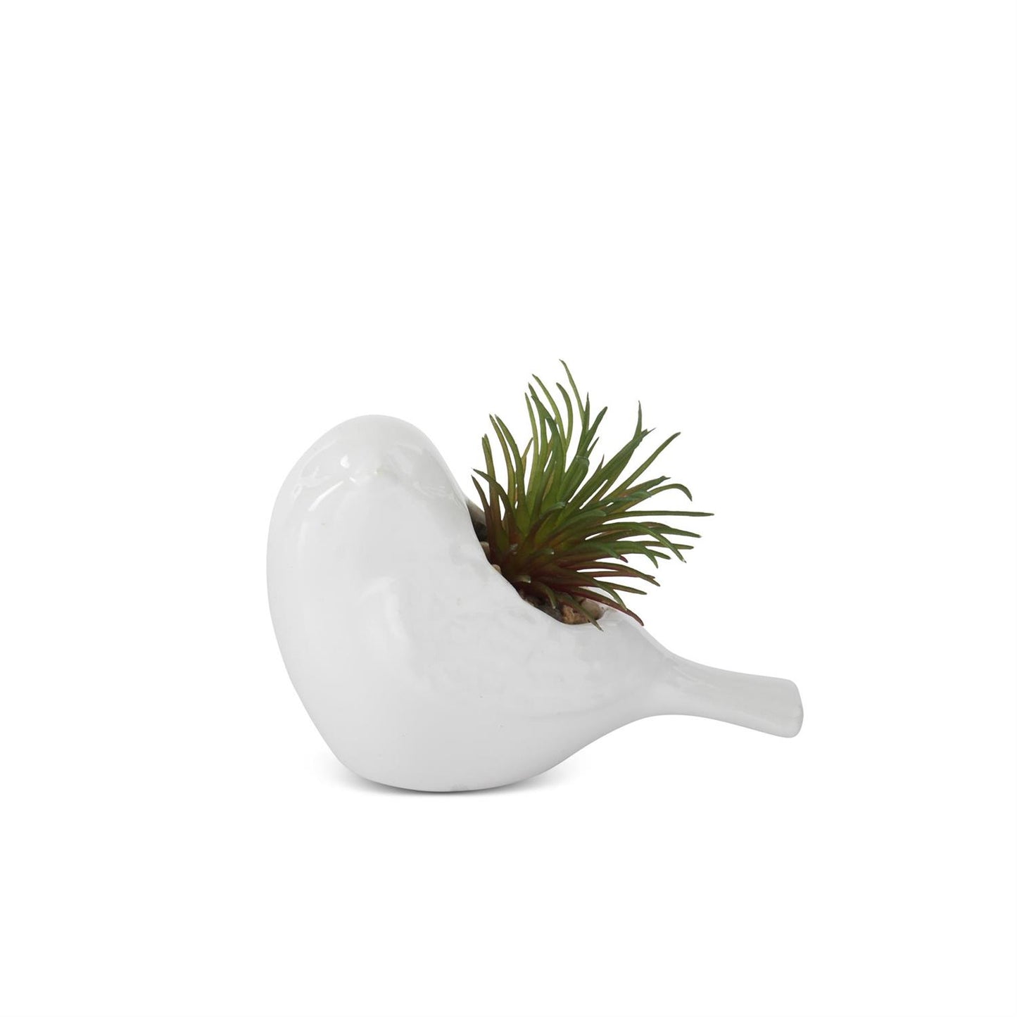 White Ceramic Birds with Succulents - 3", 3 Assorted Styles