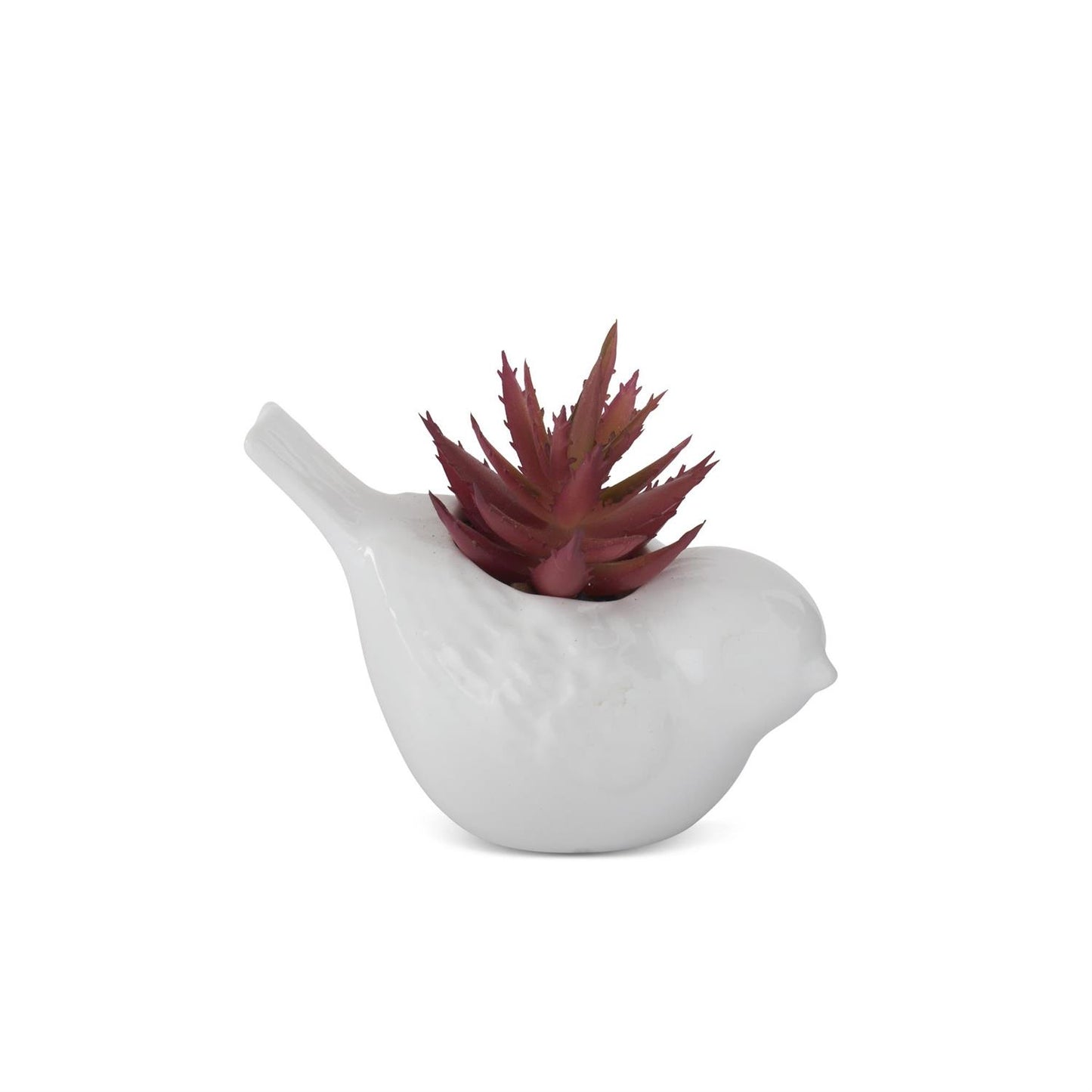 White Ceramic Birds with Succulents - 3", 3 Assorted Styles
