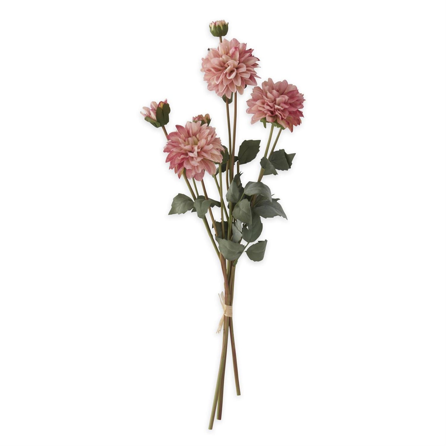 Faux Dried Dahlia Bundle, 3 Stems - Pink, 23"