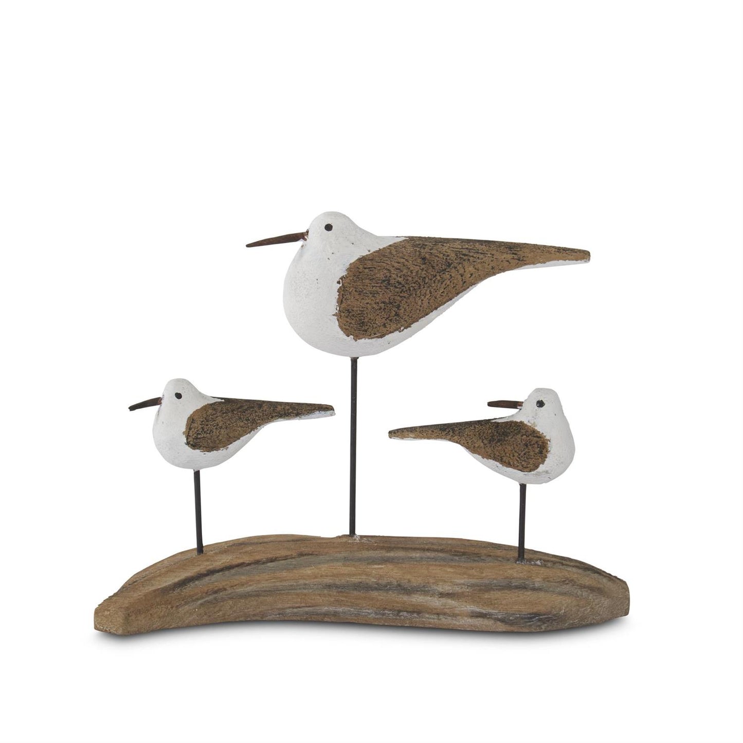 3 Seagulls on Driftwood - 5.25"