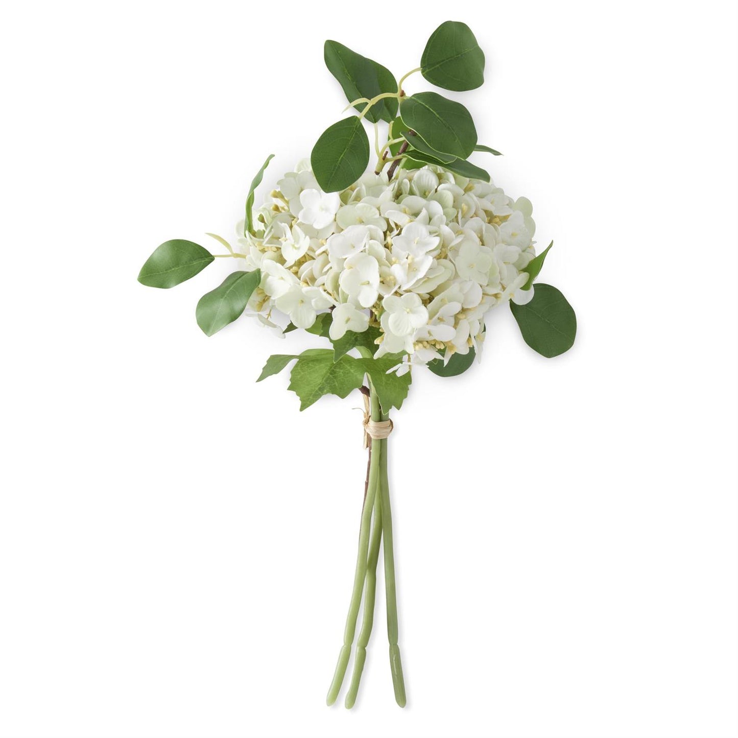 Real Touch Hydrangea Bundle with 4 Stems - White, 12"