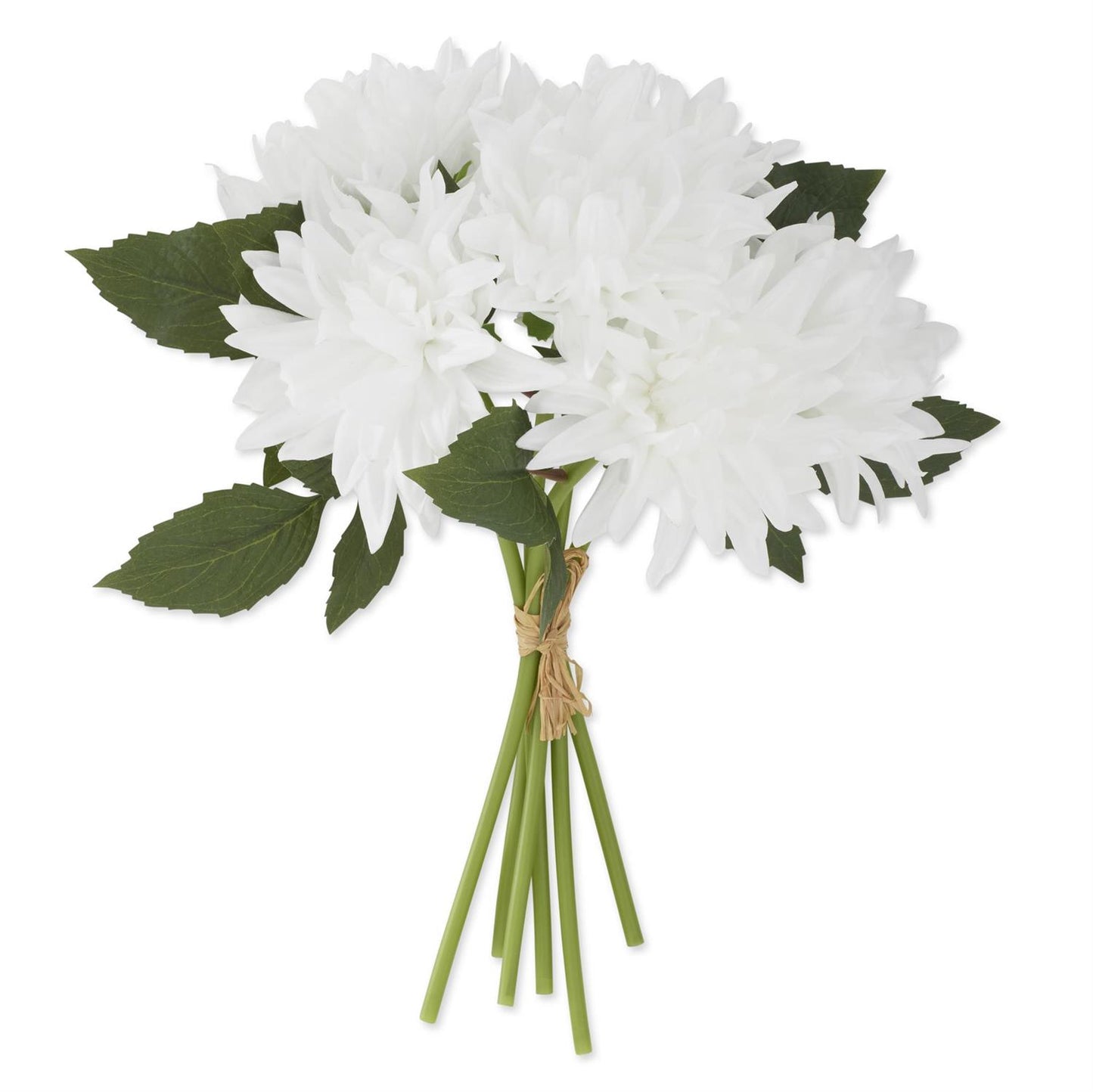 12" Real Touch Dahlia Bundle, 6 Stems - White