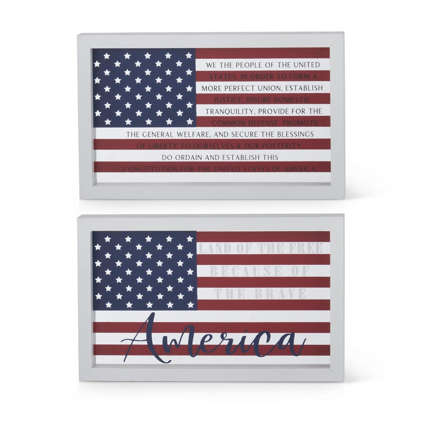 Americana Flag Signs - 9" Assorted