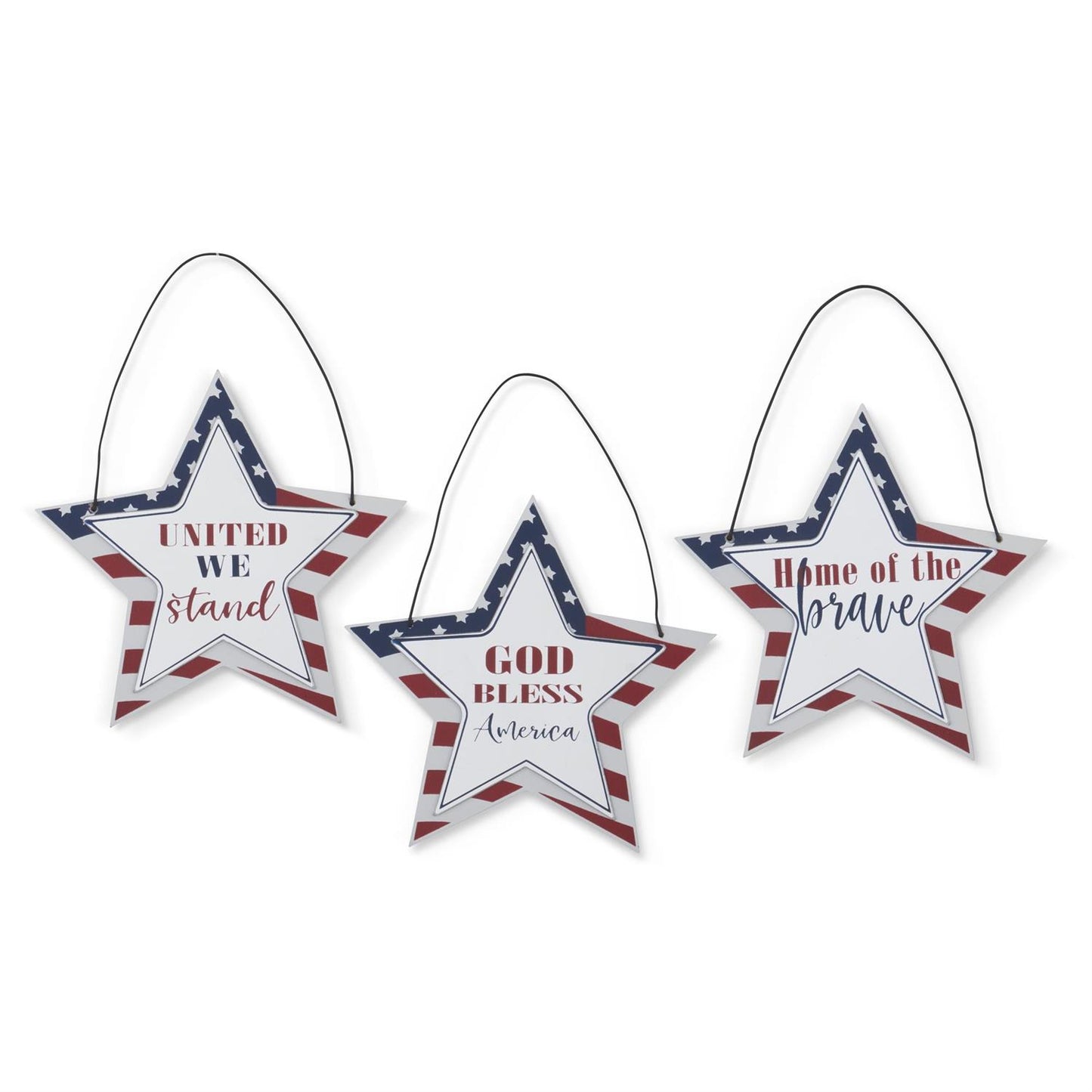 Americana Star Ornaments - 5.25", Assorted