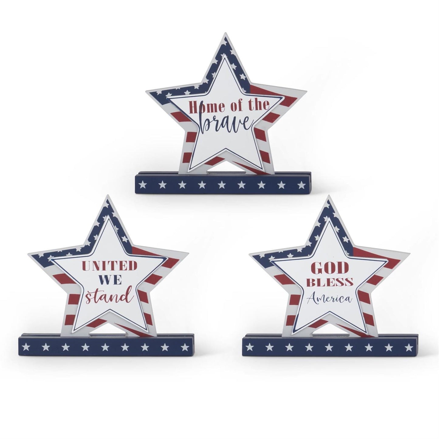 Americana Star Tabletop Signs - 5.5" Assorted