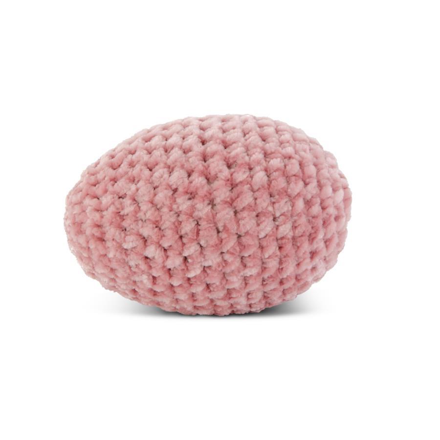 Pink Crochet Easter Egg - 4.25"