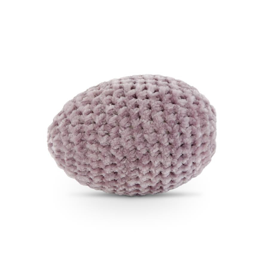 Purple Crochet Easter Egg - 4.25"