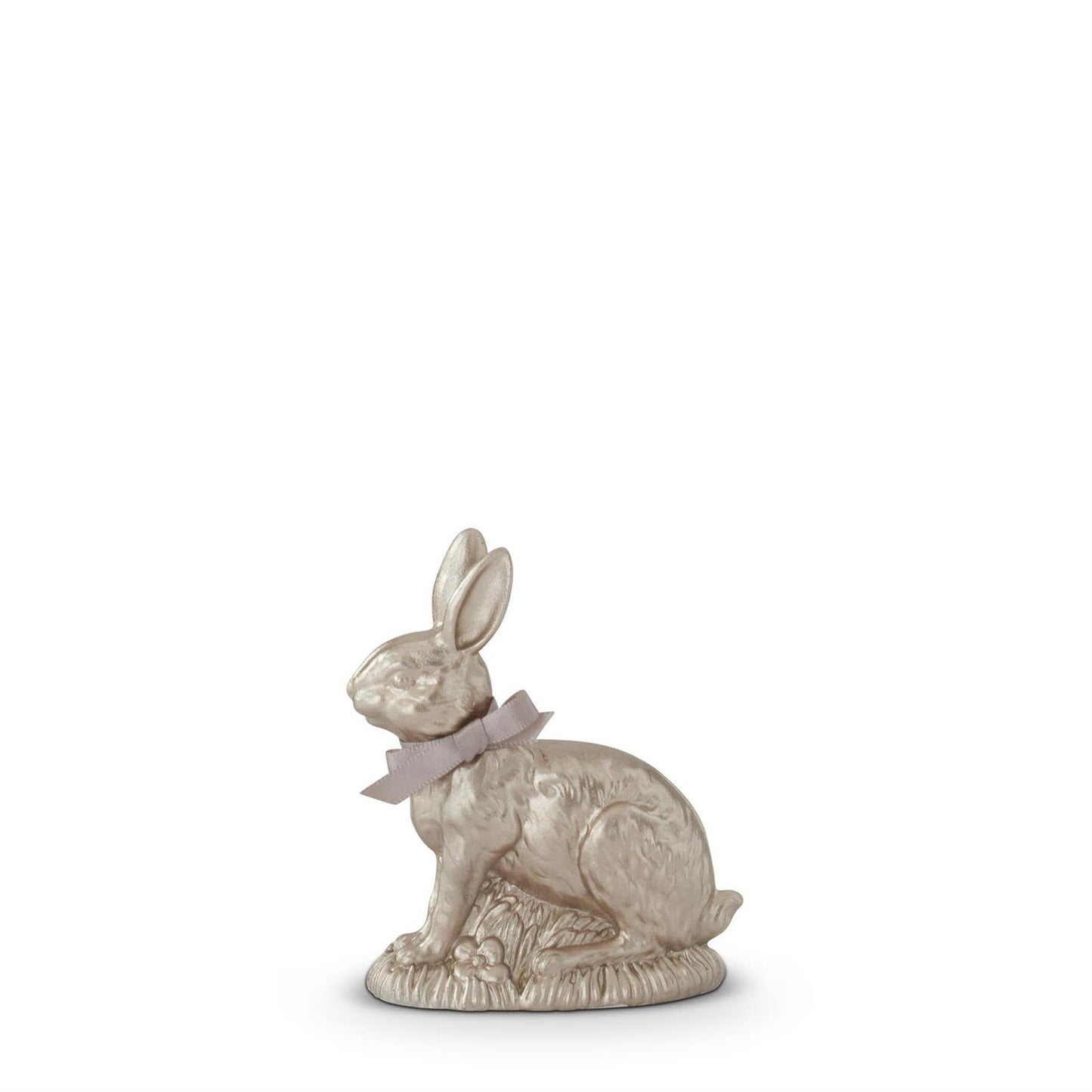 Gold Easter Bunny with Bow - Resin, 4"