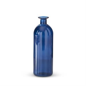 Blue Glass Bottle - 10"