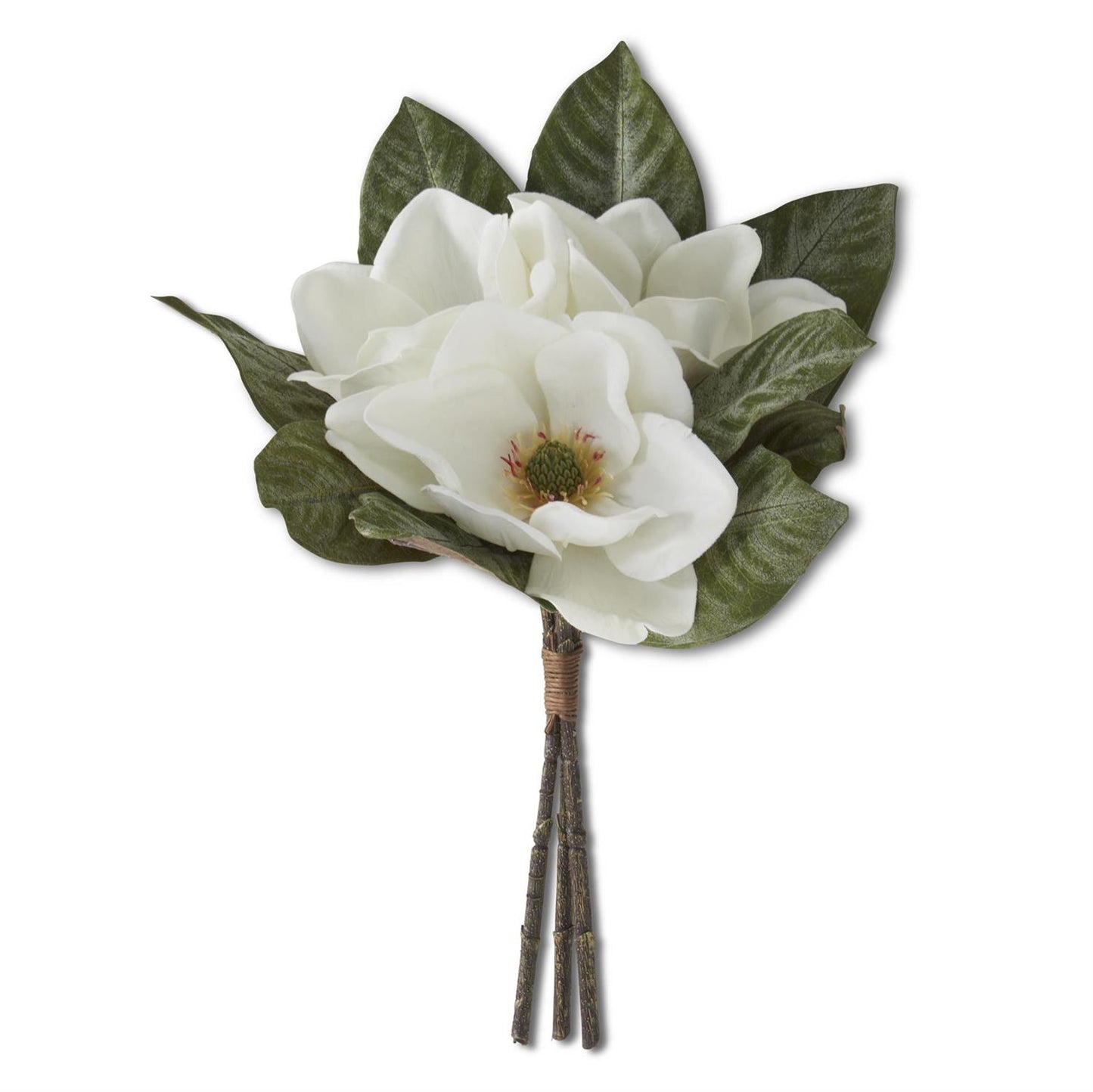 White Velvet Magnolia Bundle - 3 Stems, 17"