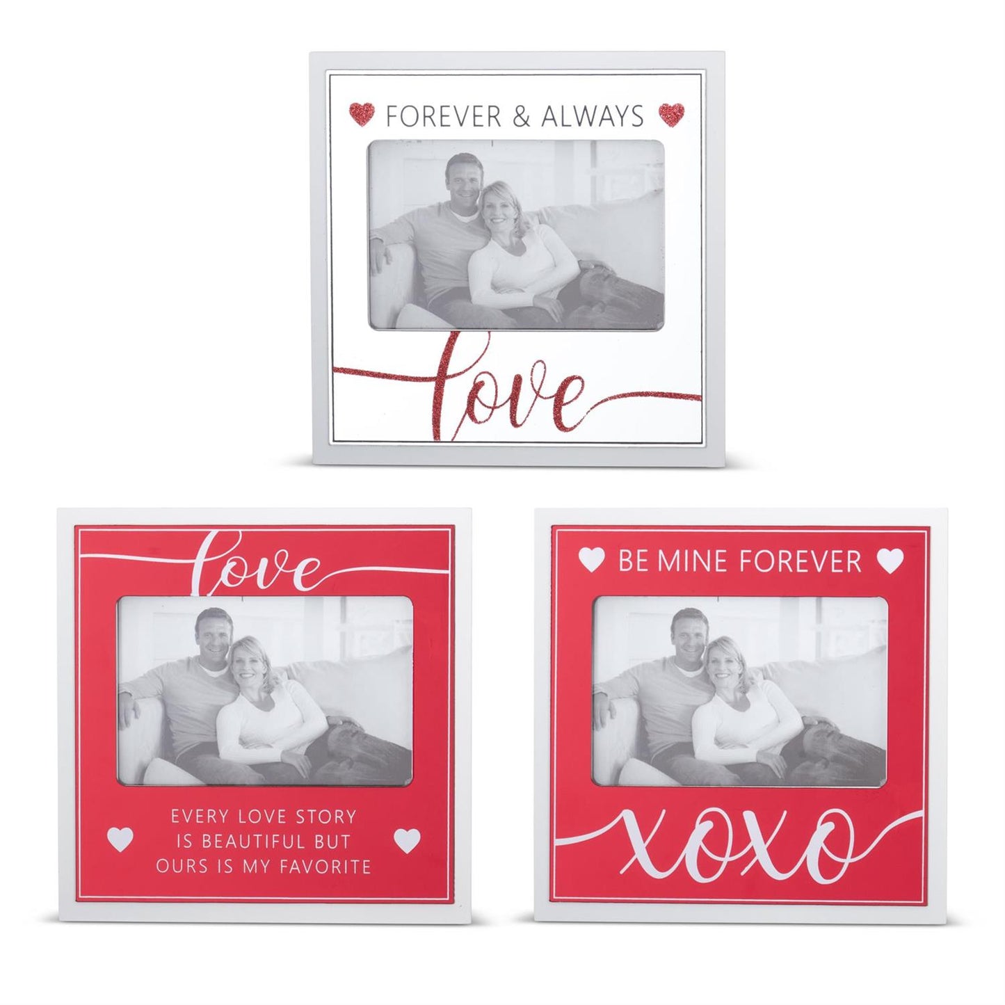 Mirrored Valentine Photo Frame - Assorted, 7.75"