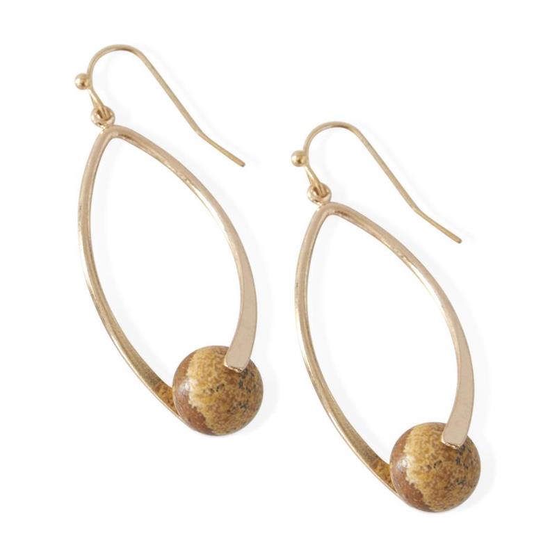 Beads in Teardrop Earrings - 6 Assorted Colors