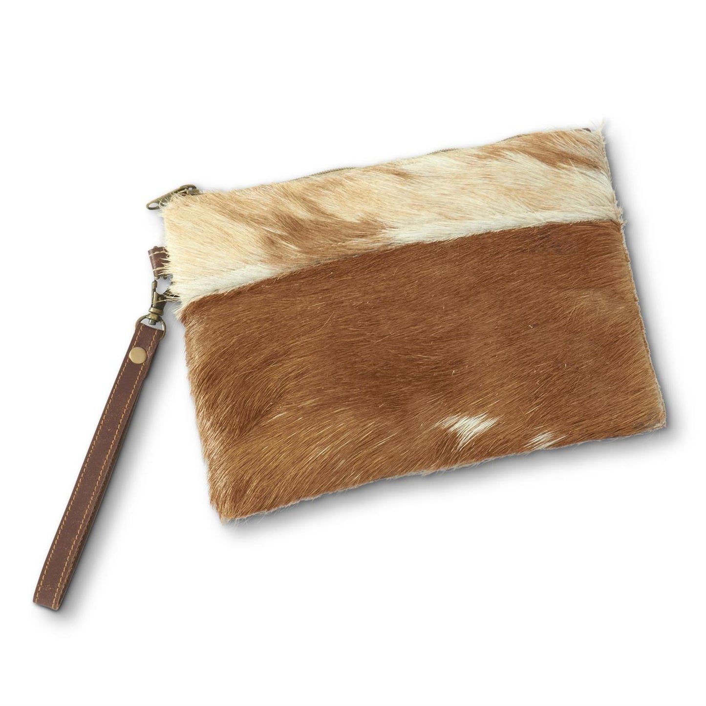 Brown and Black Hide and Leather Wristlets