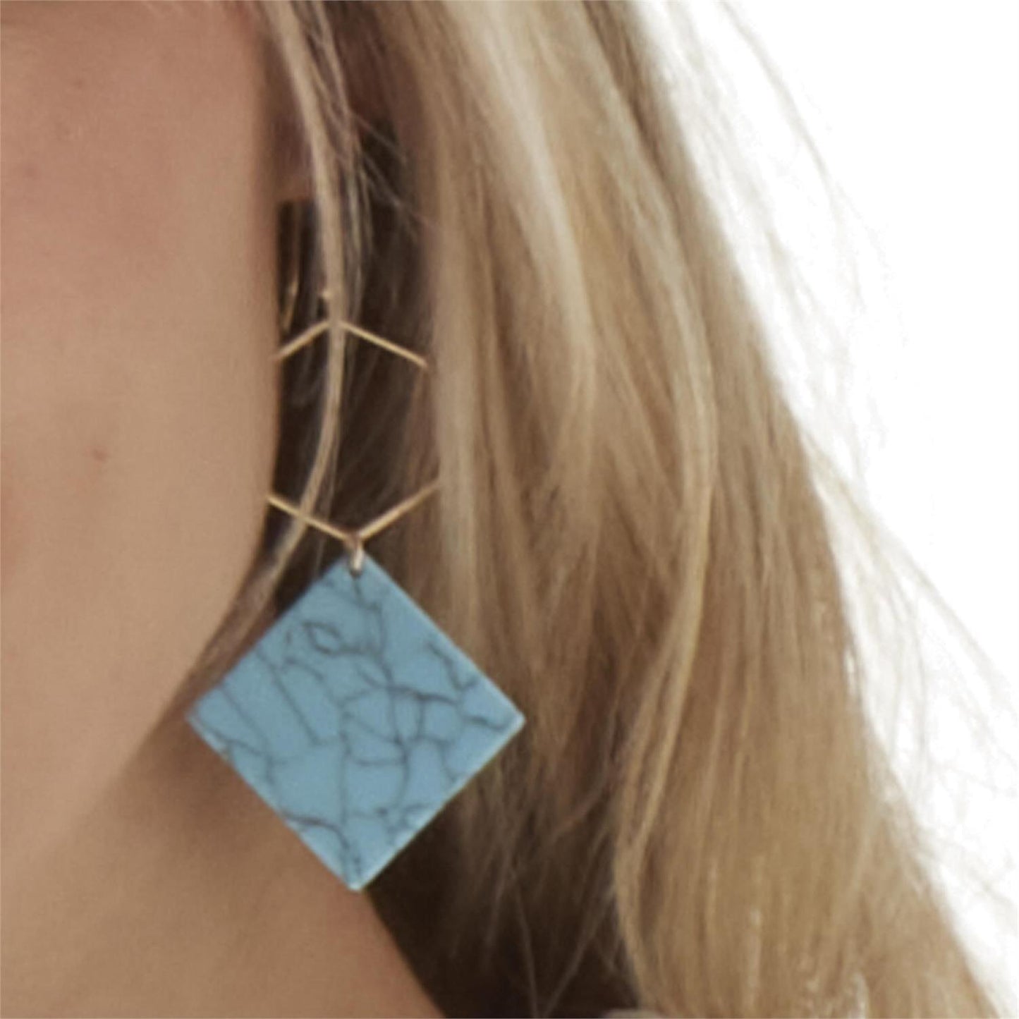 Acrylic Marbleized Earrings - Assorted Styles and Colors