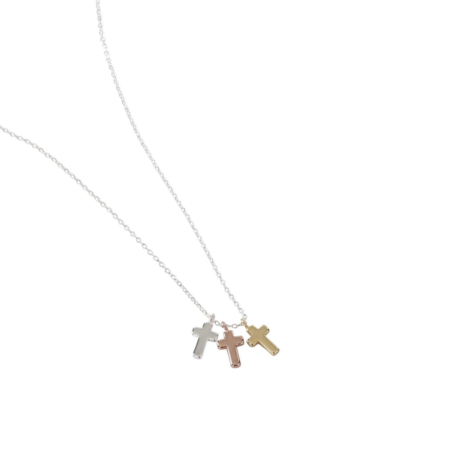 Assorted Heart and Cross Charm Necklace