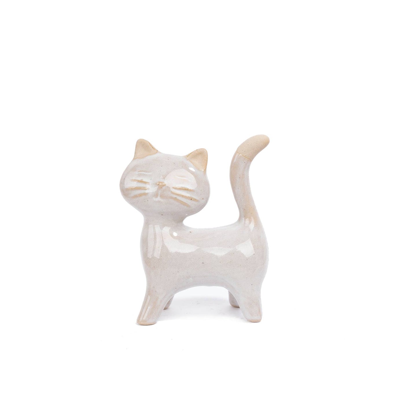 Small Stoneware Side-Facing Cat - 3.8"