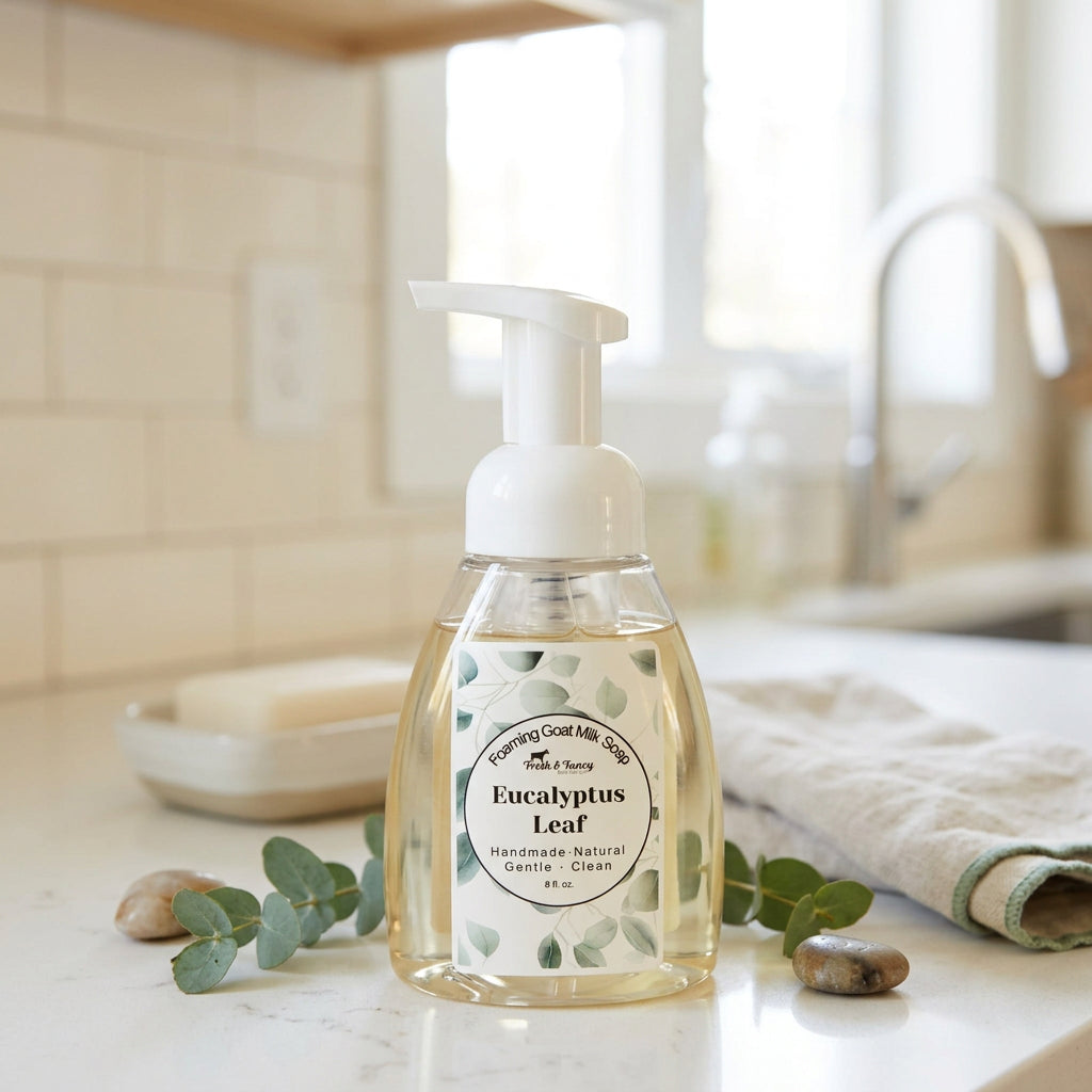 Foaming Goat Milk Soap - Eucalyptus Leaf, 8 fl oz