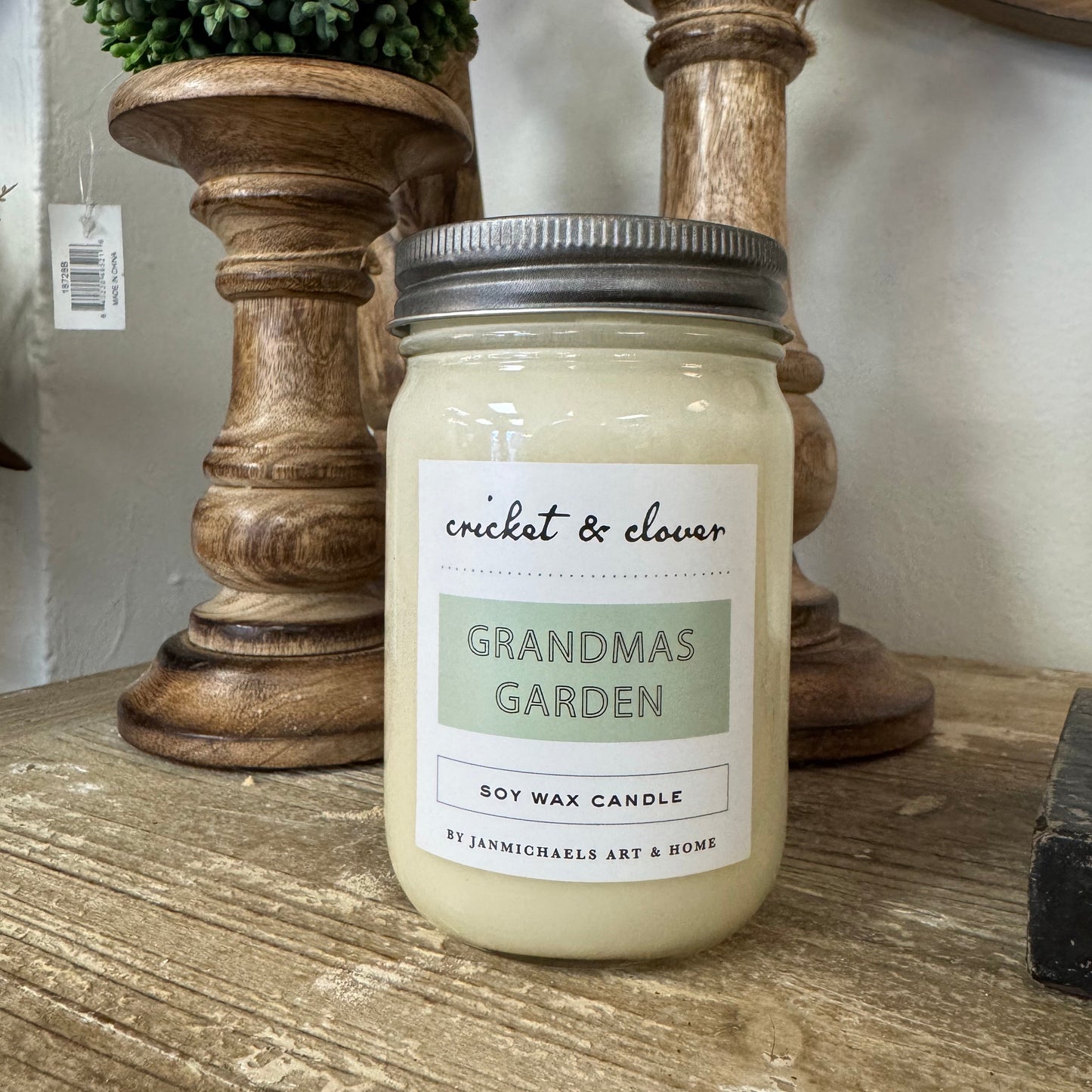 Grandmas Garden Soy Wax Mason Jar Candle