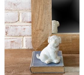 White Ceramic Dog - 4"