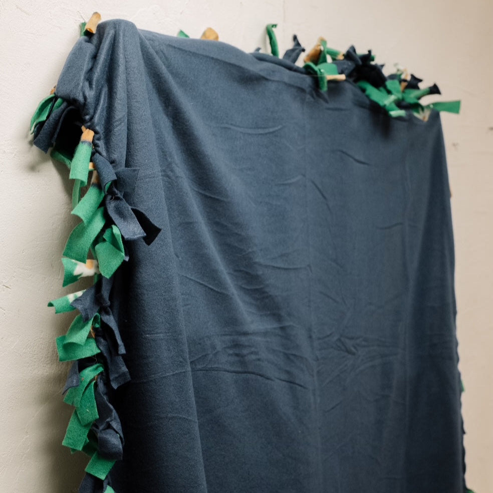 Highland Cow Handmade Knotted Blanket -