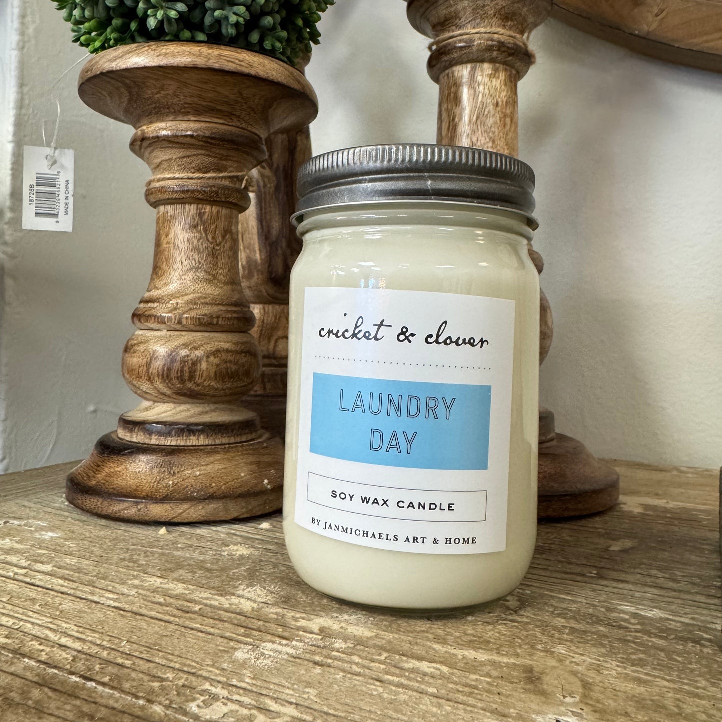 Laundry Day Soy Wax Mason Jar Candle