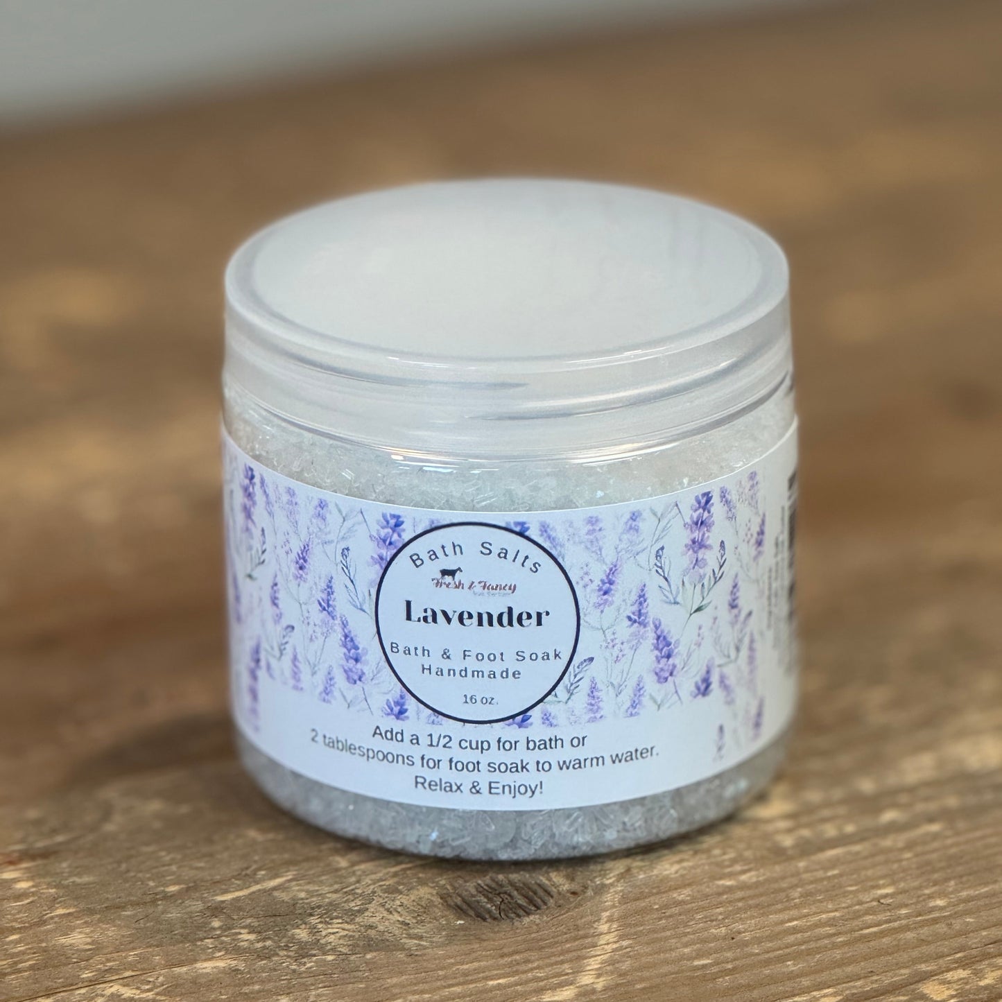 Bath & Foot Soak Salts - Lavender, 16oz
