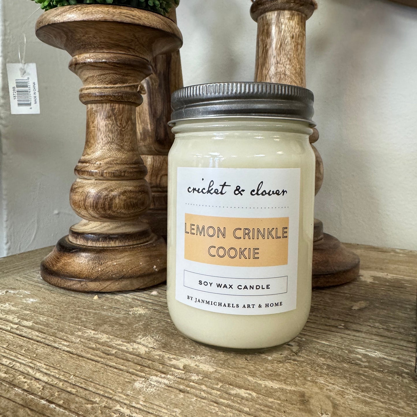 Lemon Crinkle Cookie Soy Wax Mason Jar Candle