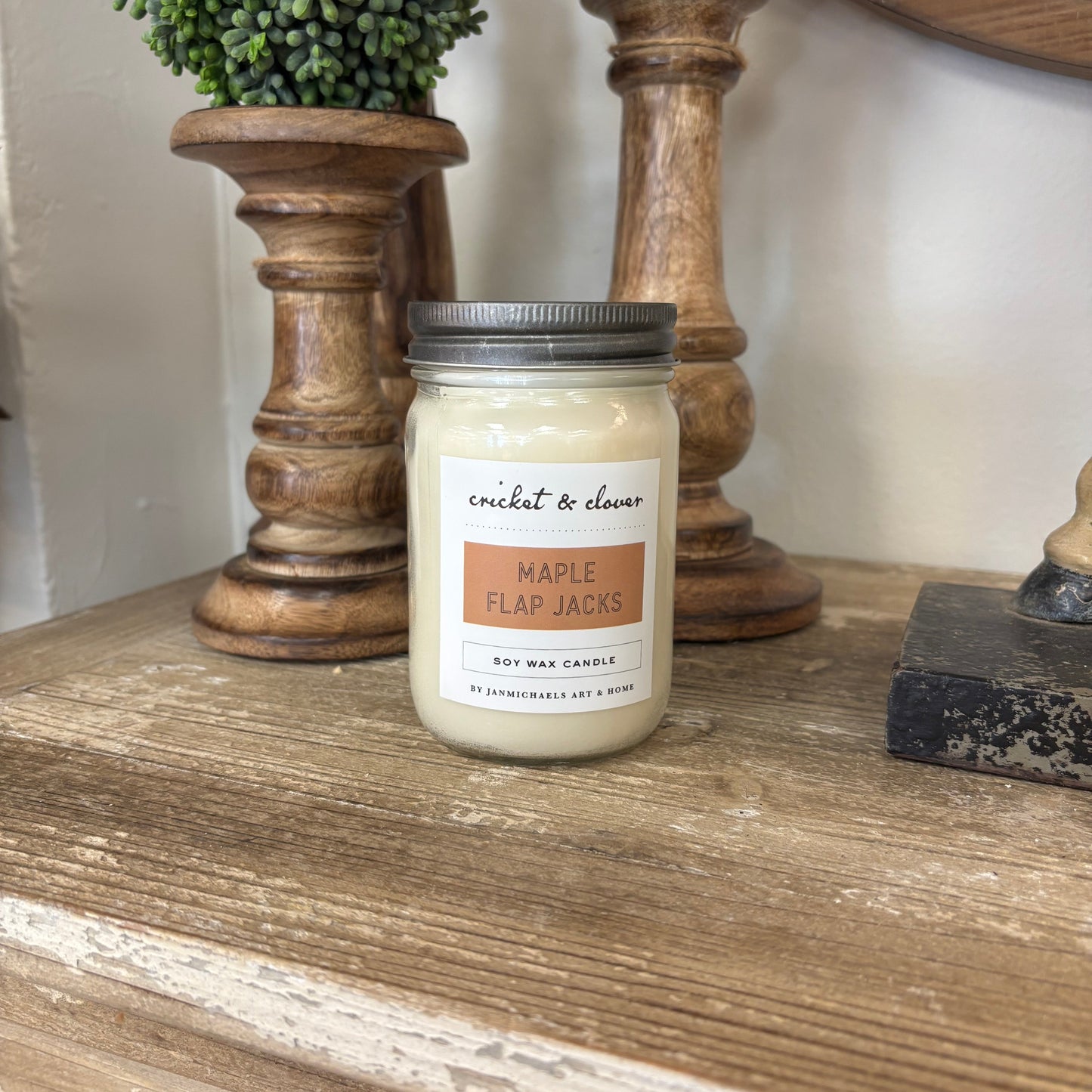 Maple Flap Jacks Soy Wax Mason Jar Candle