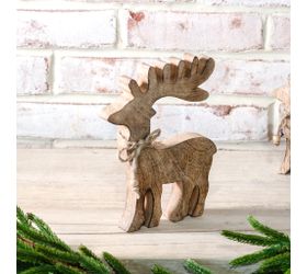 Wood Deer - 8"