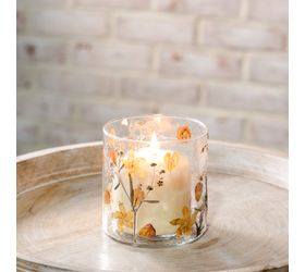 Pressed Flower Glass Jar - 4"