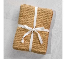 Set of 2 Beige Waffle Hand Towels