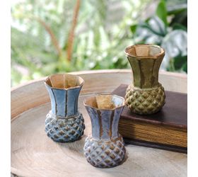 Mini Painted Glass Vases - Asst Colors